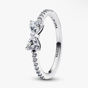 💍Pandora Sterling Silver Sparkling Bow Ring Size 9💍